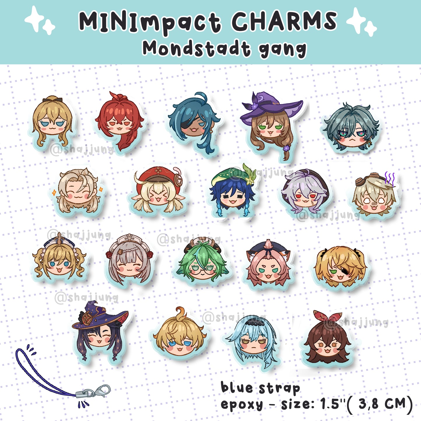 MONDSTADT MINI CHARMS [Buy 4 Get 1 Free]
