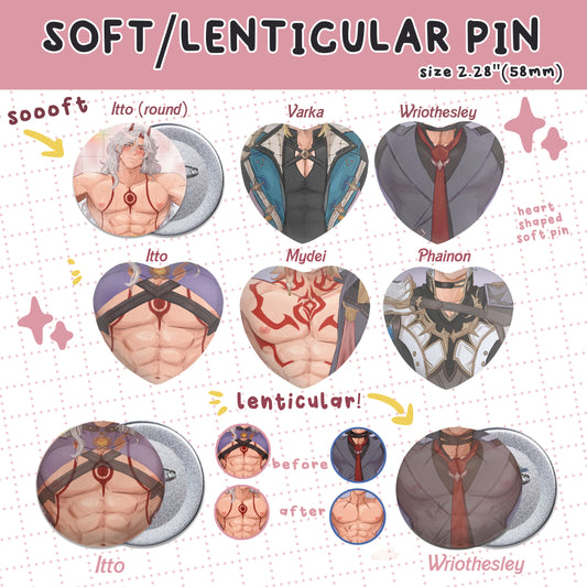 BOOBA PINS - Soft + Lenticular